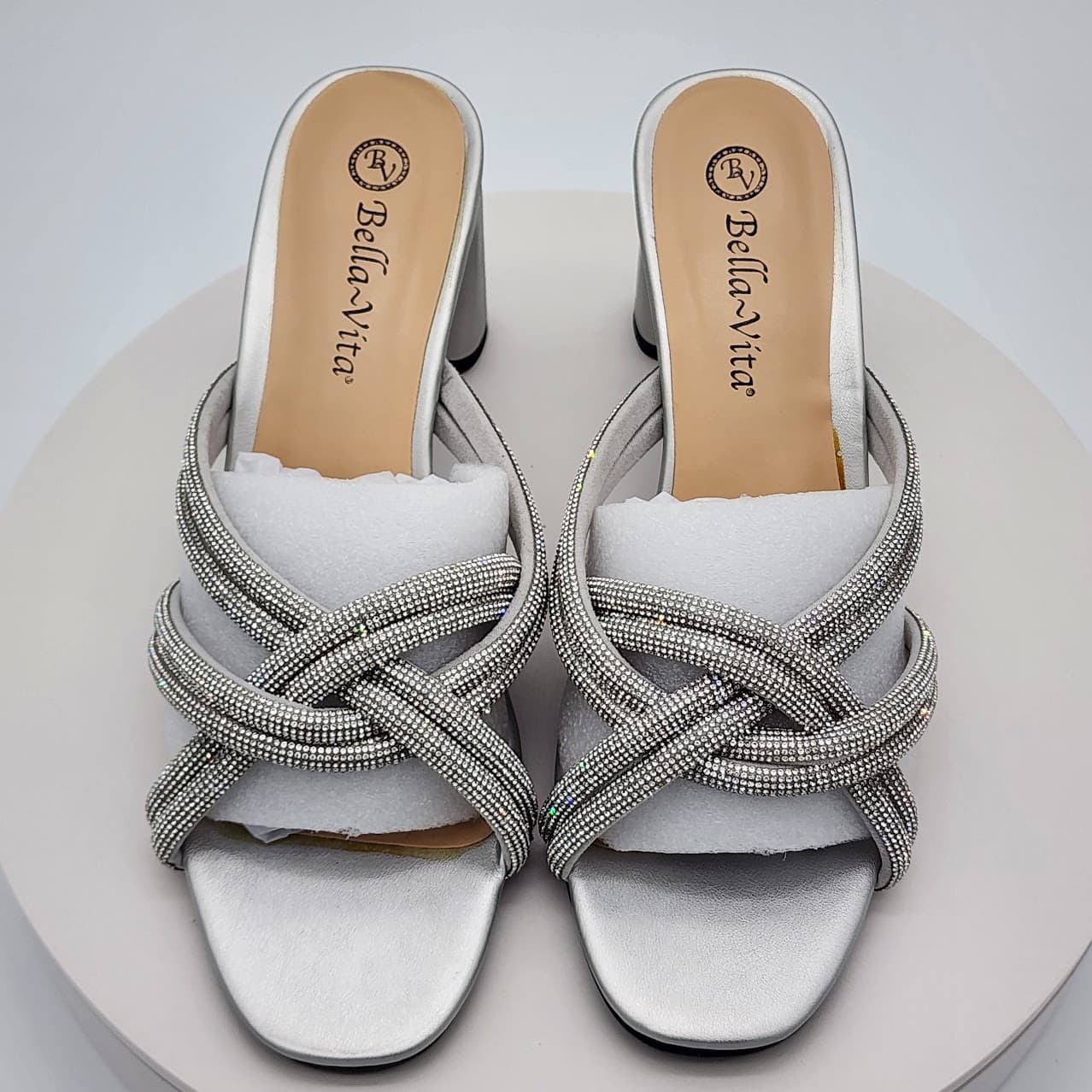 Bella Vita Carmen Silver Suede Heels 8.5W - Thumbnail 6