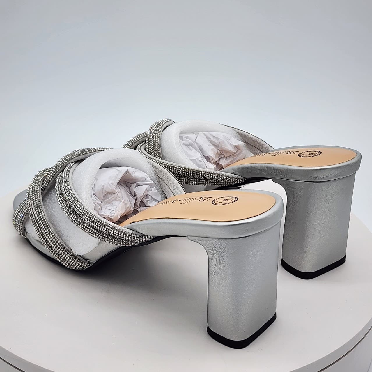 Bella Vita Carmen Silver Suede Heels 8.5W - Thumbnail 4
