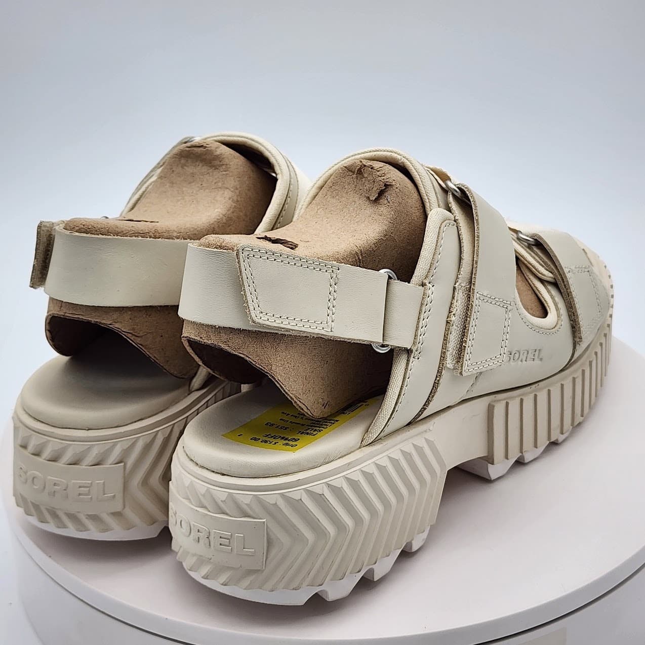 NEW Sorel ONA Ave Multistrap Sandals Beige Womens Size 11 Sport Platform Sandals - Thumbnail 3