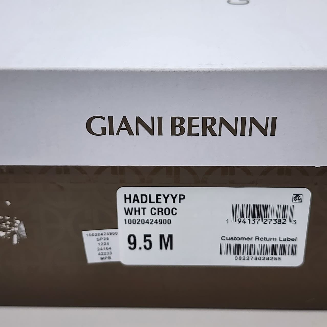 NEW - Giani Bernini Hadleyy Women’s White Croc Strappy Sandals Heel Size 9.5 M - Thumbnail 6