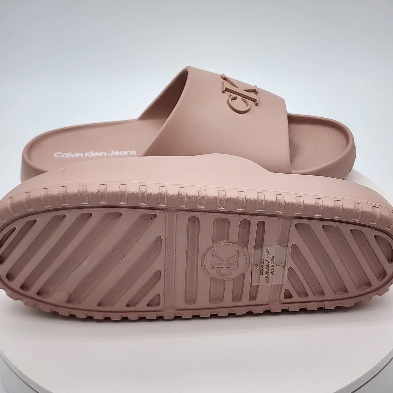 NEW Calvin Klein Jeans Nanzey Logo Slide Sandals Light Pink Women's Size 8 M - Thumbnail 8