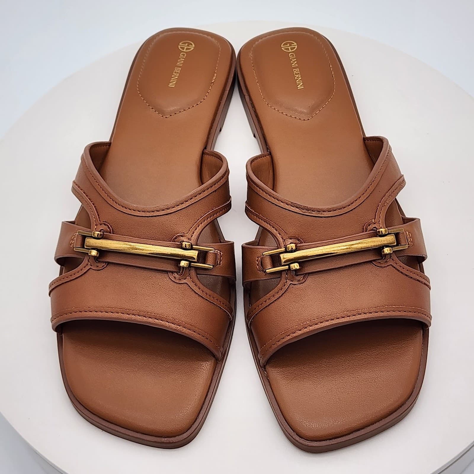 NEW - Giani Bernini FreyaAP Tobacco Bronze Slide Sandals Women's Size 10 M - Thumbnail 7