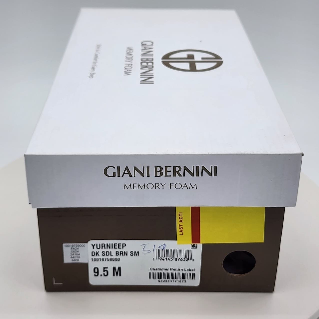 NEW - Giani Bernini YurnieEP Dark Saddle Brown Thong Slide Sandals Women's 9.5M - Thumbnail 8