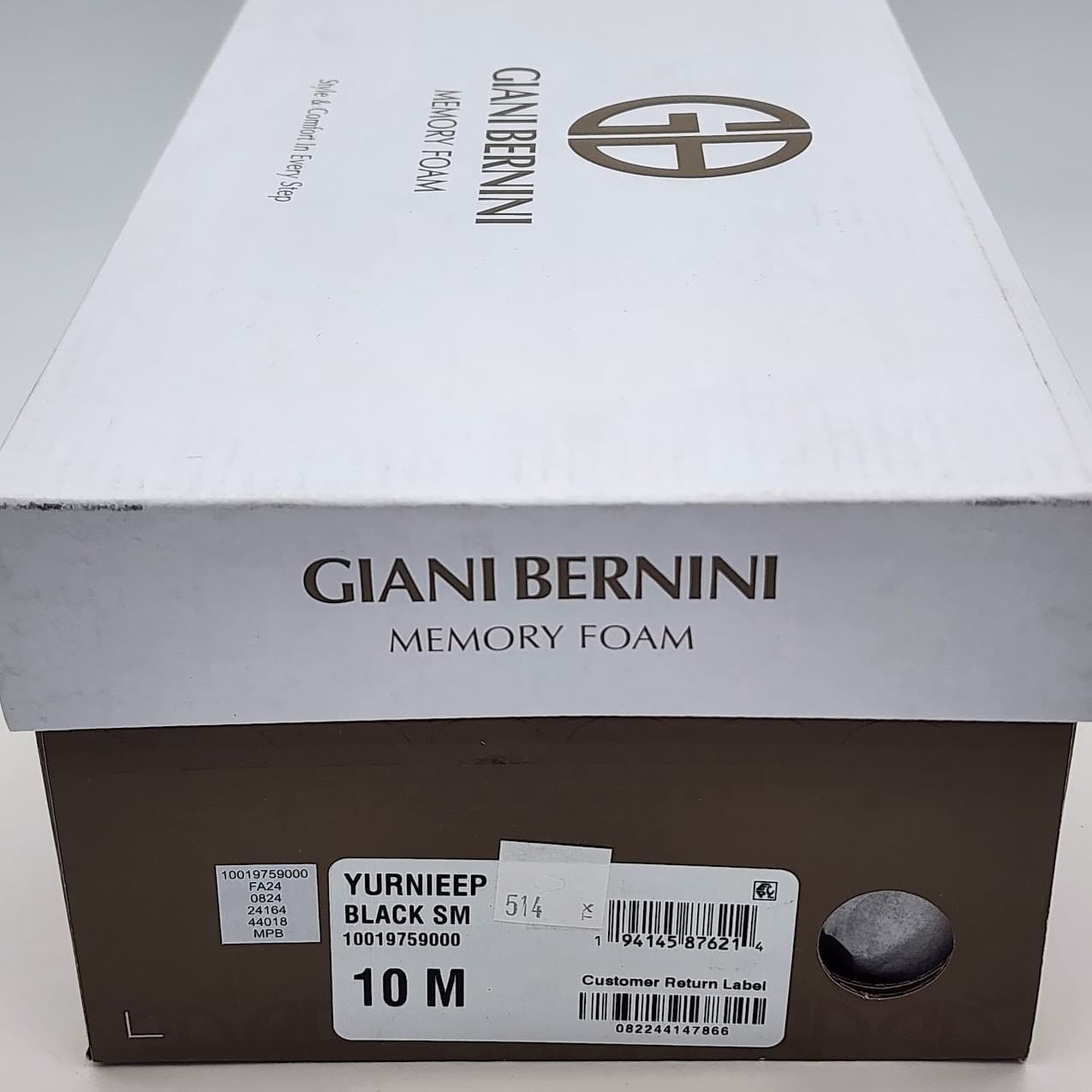 NEW - Giani Bernini YurnieEP Dark Saddle Black Thong Slide Sandals Women's 10M - Thumbnail 7