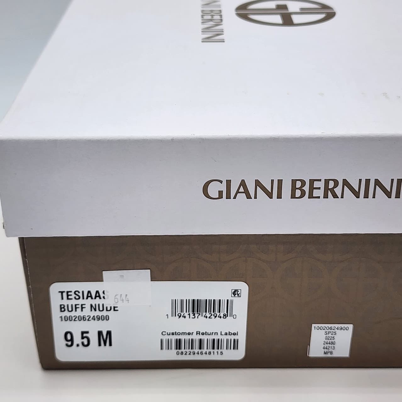 NEW - Giani Bernini Tesiaas Buff Nude Mesh Lace-Up Sneakers Women's Size 9.5 M - Thumbnail 9