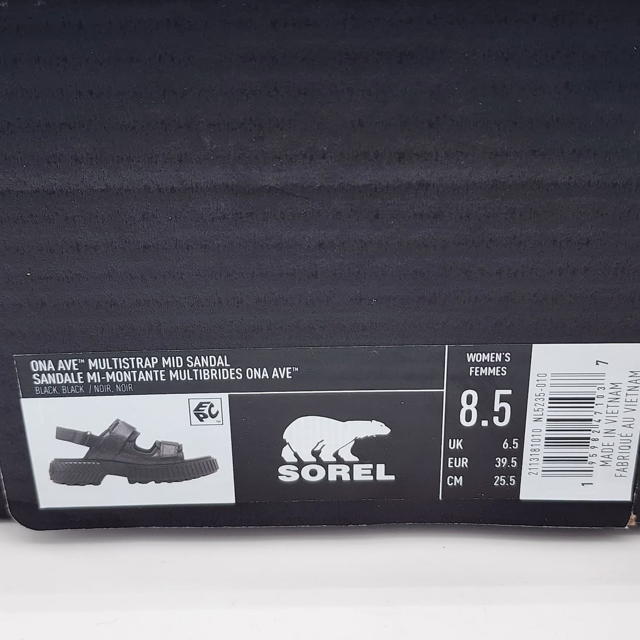 NEW Sorel ONA Ave Multistrap Black Women's Size 8.5 Sport Platform Sandals - Thumbnail 9