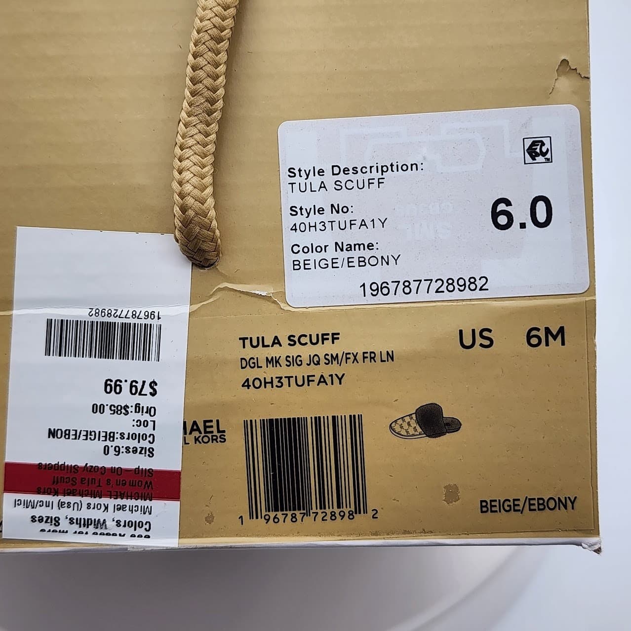NEW - Michael Kors Tula Scuff Women's Faux Fur Logo Slide House Shoes - Size 6 - Thumbnail 10