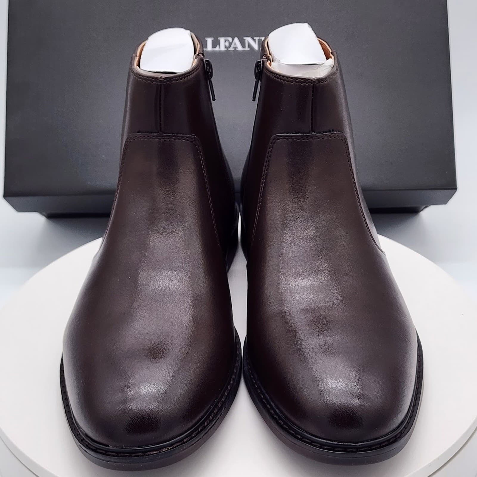Alfani Liam Men’s Espresso Brown Side Zip Ankle Dress Boots Size 11.5 M - Thumbnail 6