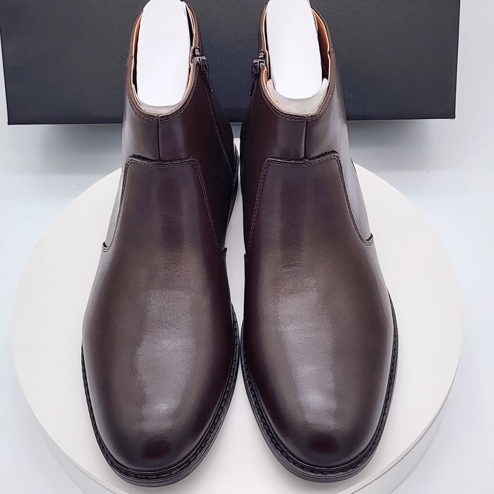 Alfani Liam Men’s Espresso Brown Side Zip Ankle Dress Boots Size 7.5 M - Thumbnail 7