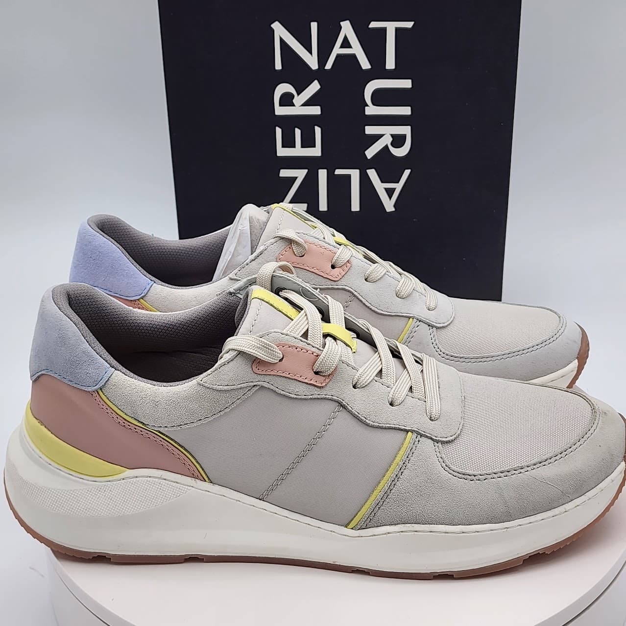 Naturalizer Blossom Mist Grey Lace-Up Wedge Sneakers Women’s Size 12M - Thumbnail 2