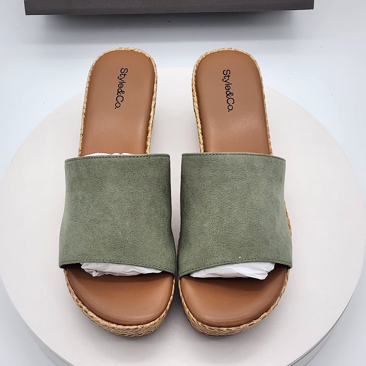 Style & Co Meadow Sage Embroidered Espadrille Wedge Sandals Size 8 M - Thumbnail 7