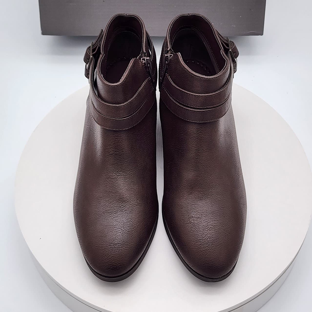 Style & Co Willaap Dark Roast Belted Block Heel Ankle Booties Women’s Size 8 M - Thumbnail 6