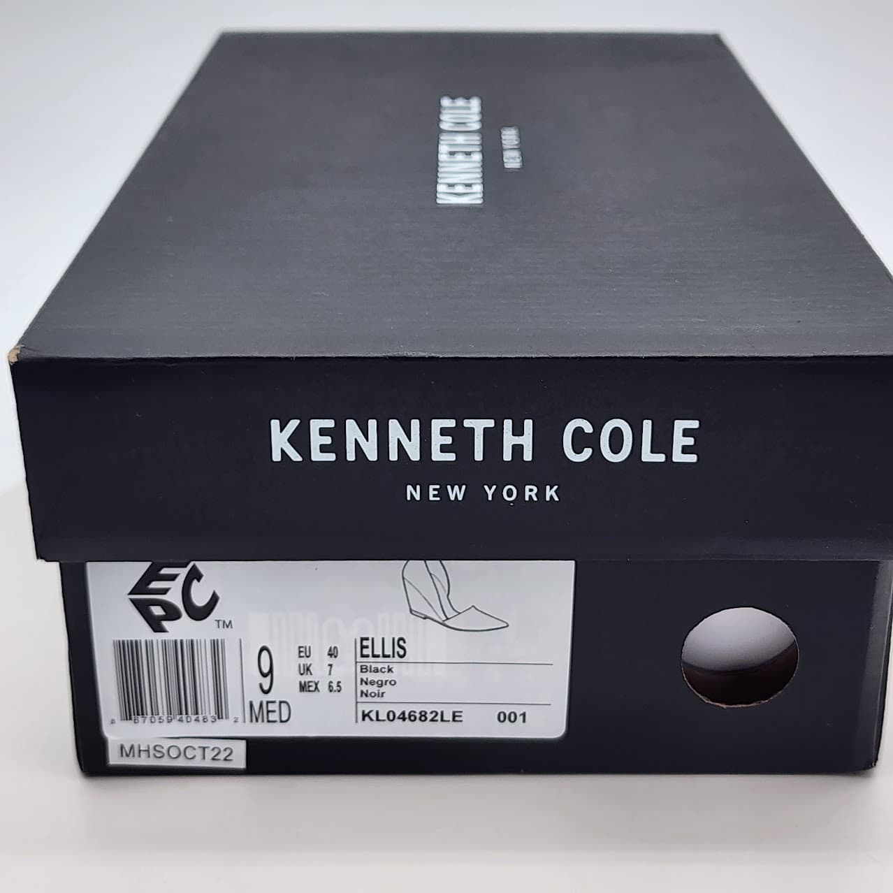 Kenneth Cole New York Ellis Black Leather D’Orsay Wedge Pumps Women’s Size 9 - Thumbnail 8