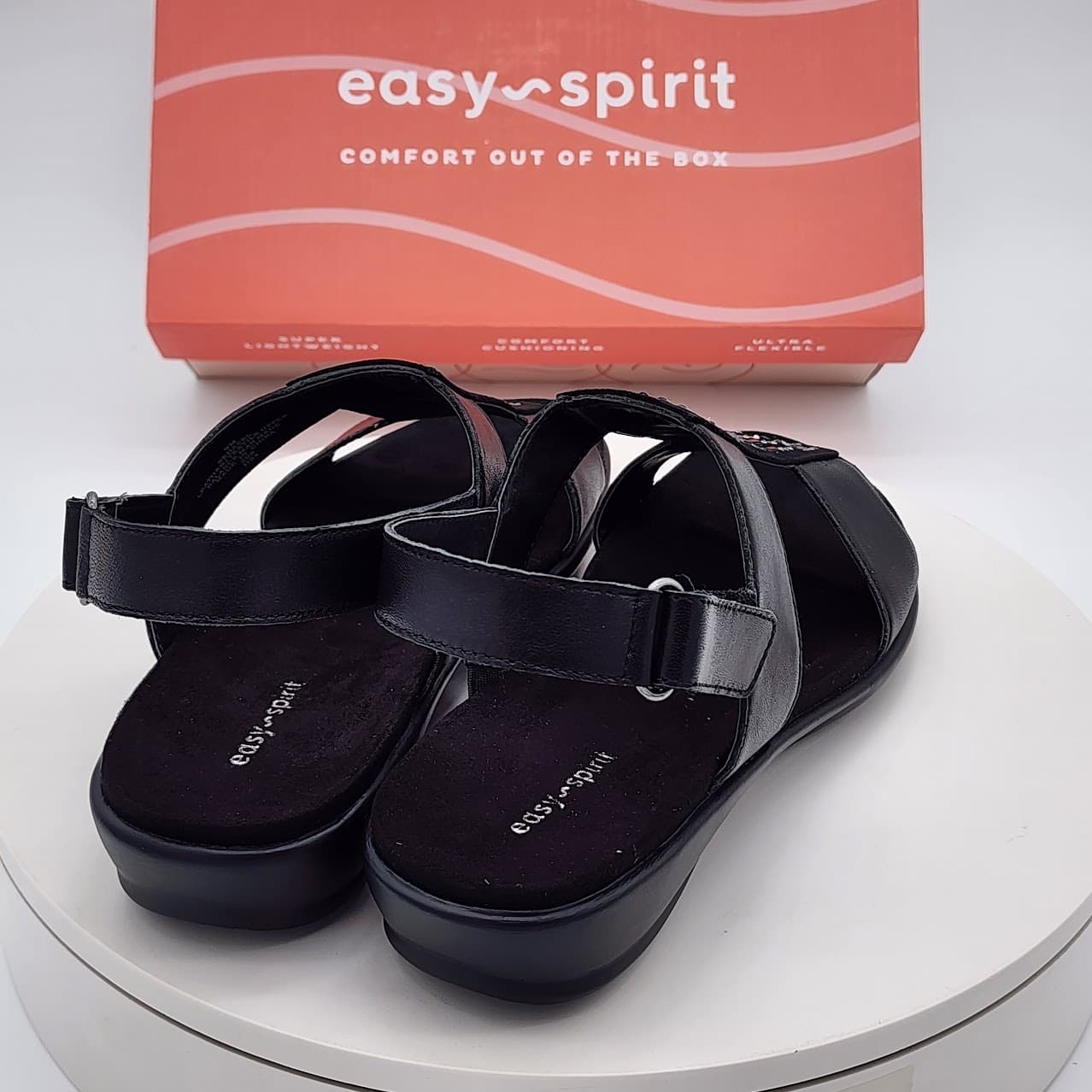 Easy Spirit Hazel Black Embellished Slingback Comfort Sandals Women’s Size 9 - Thumbnail 3