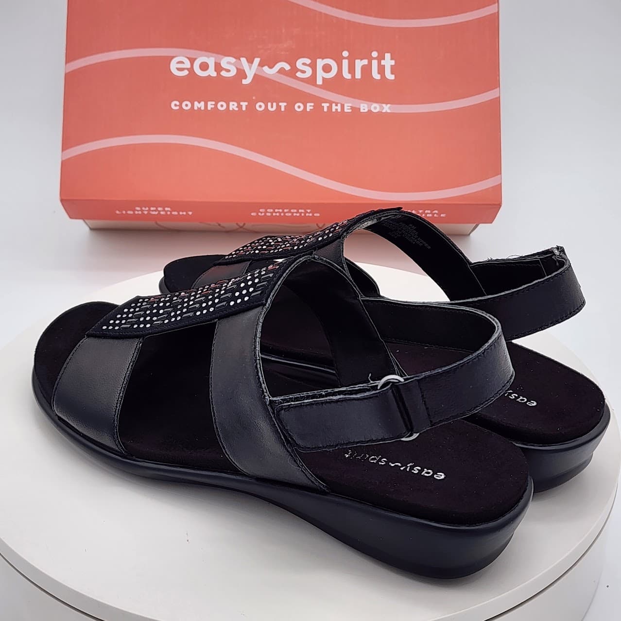 Easy Spirit Hazel Black Embellished Slingback Comfort Sandals Women’s Size 9 - Thumbnail 4