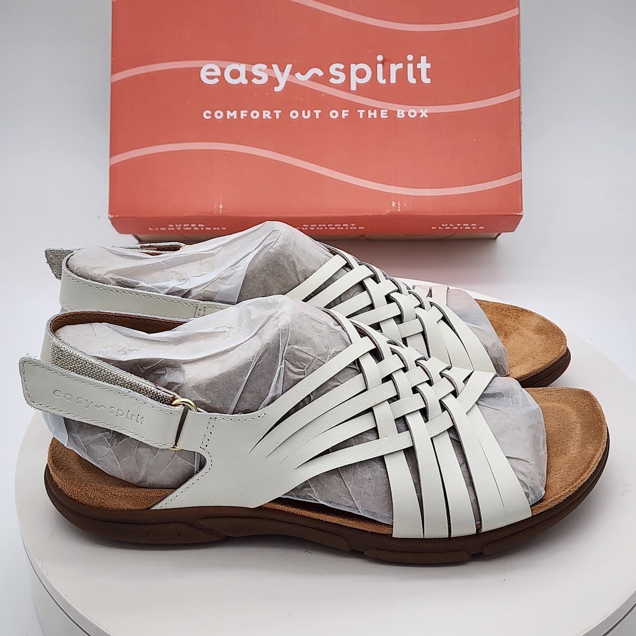 Easy Spirit Mar Ivory Woven Slingback Comfort Sandals Women’s Size 8 - Thumbnail 2