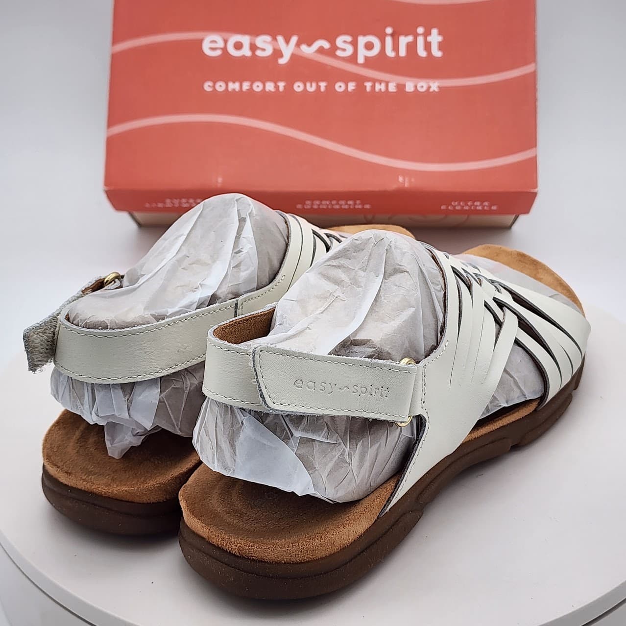 Easy Spirit Mar Ivory Woven Slingback Comfort Sandals Women’s Size 8 - Thumbnail 3