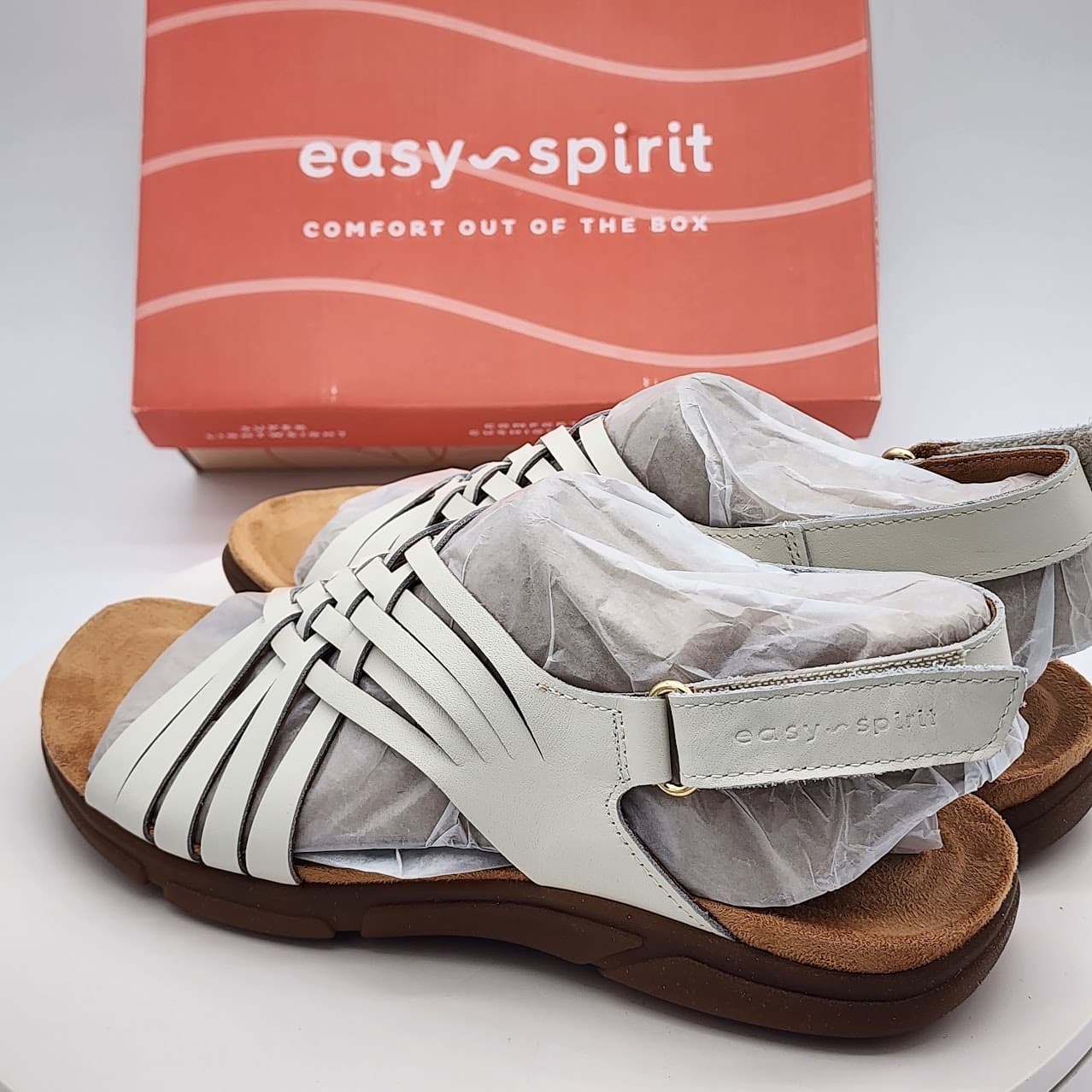 Easy Spirit Mar Ivory Woven Slingback Comfort Sandals Women’s Size 8 - Thumbnail 4
