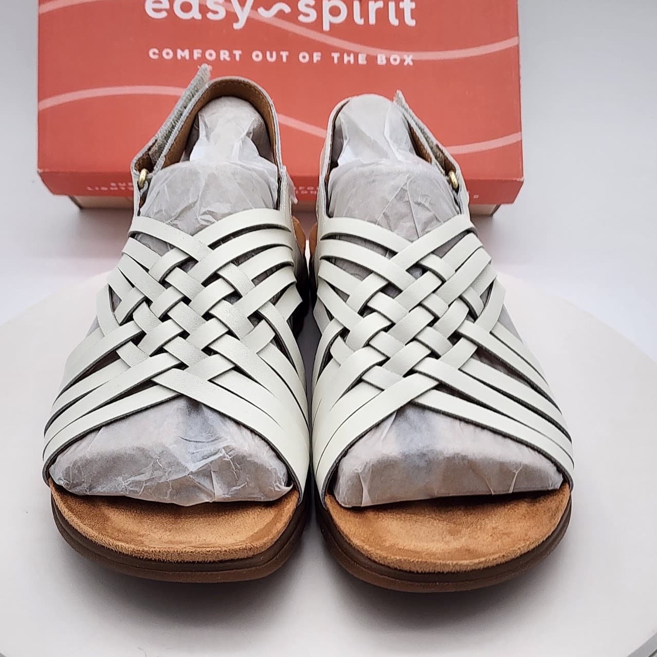 Easy Spirit Mar Ivory Woven Slingback Comfort Sandals Women’s Size 8 - Thumbnail 6