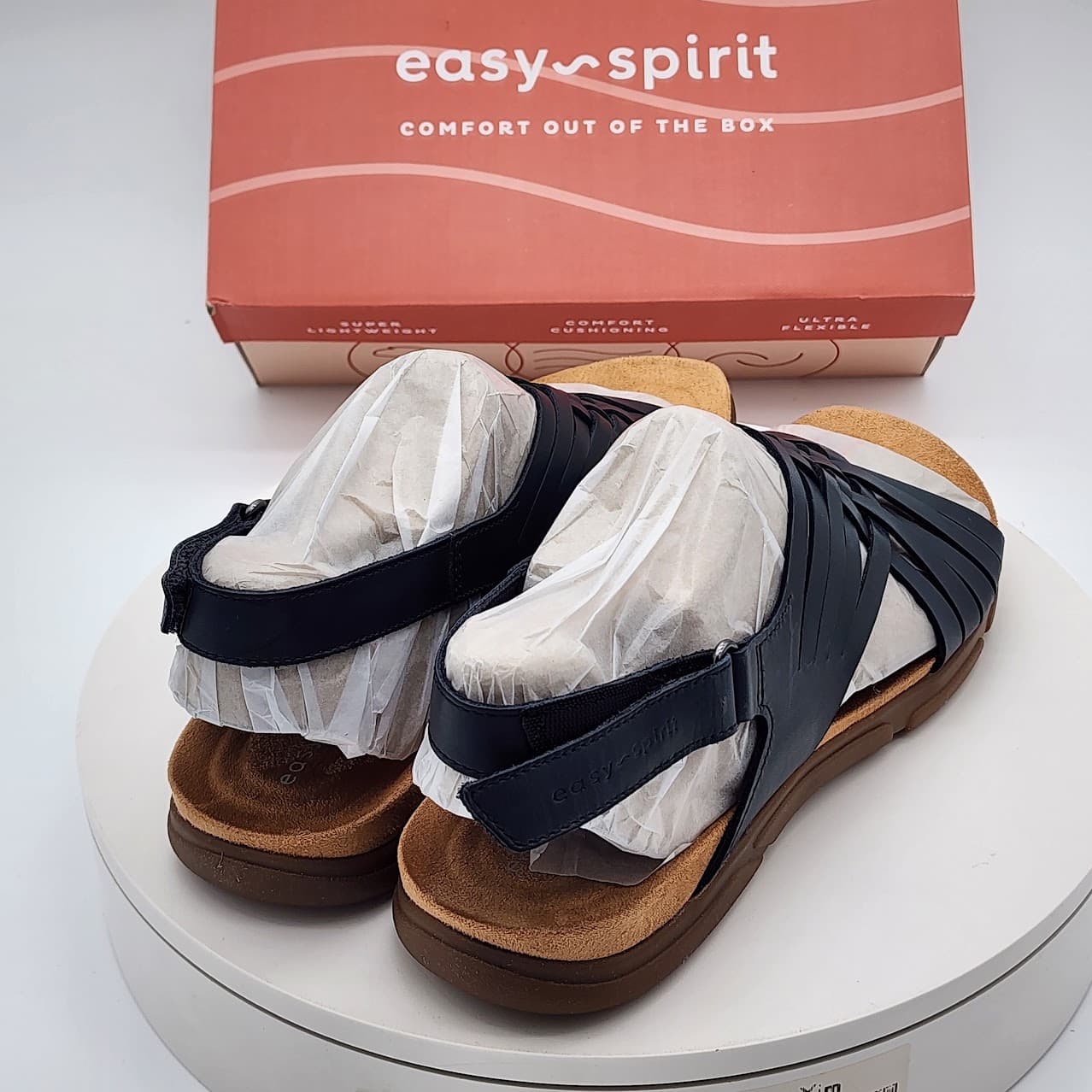 Easy Spirit Mar Dark Blue Woven Slingback Comfort Sandals Women’s Size 11 - Thumbnail 3