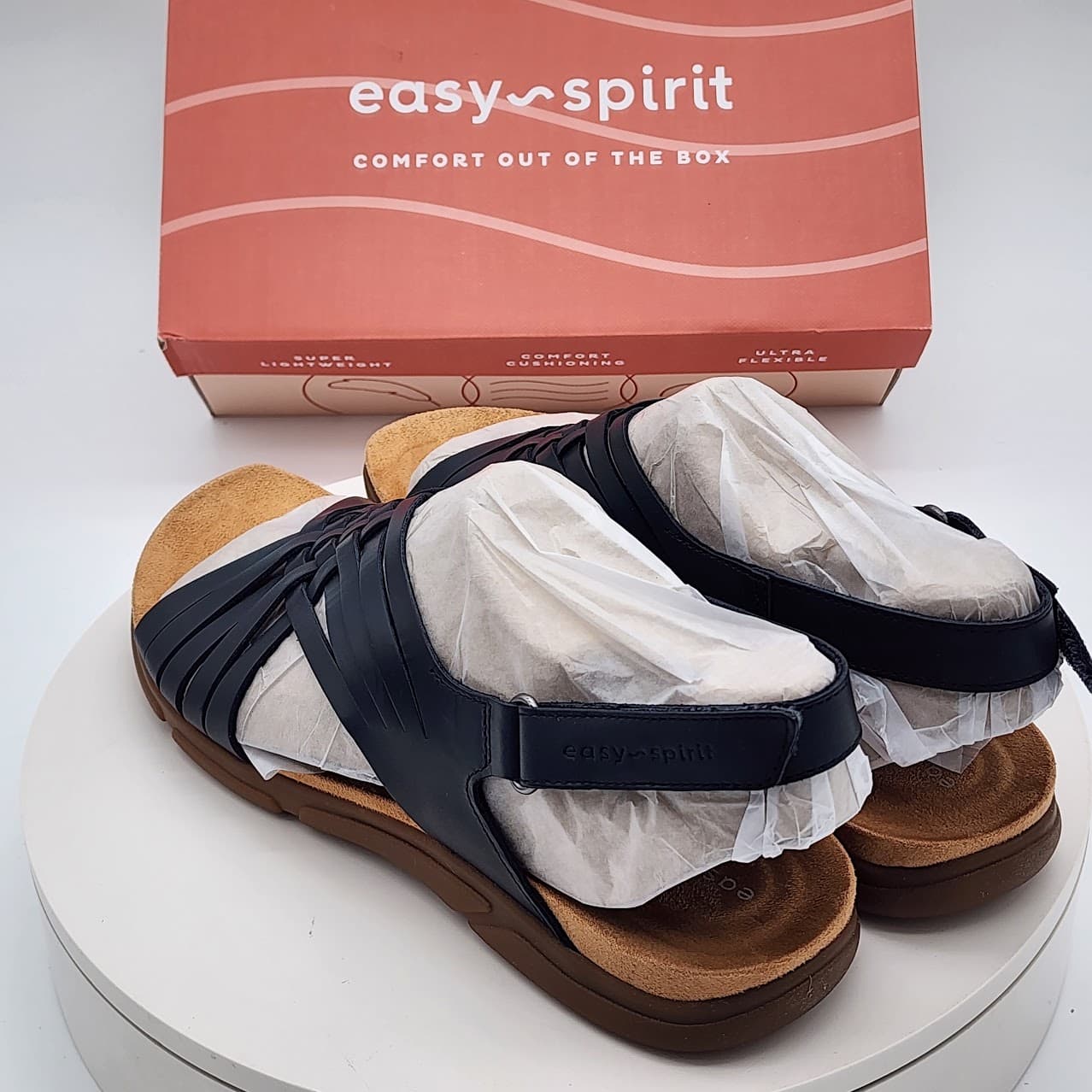 Easy Spirit Mar Dark Blue Woven Slingback Comfort Sandals Women’s Size 11 - Thumbnail 4