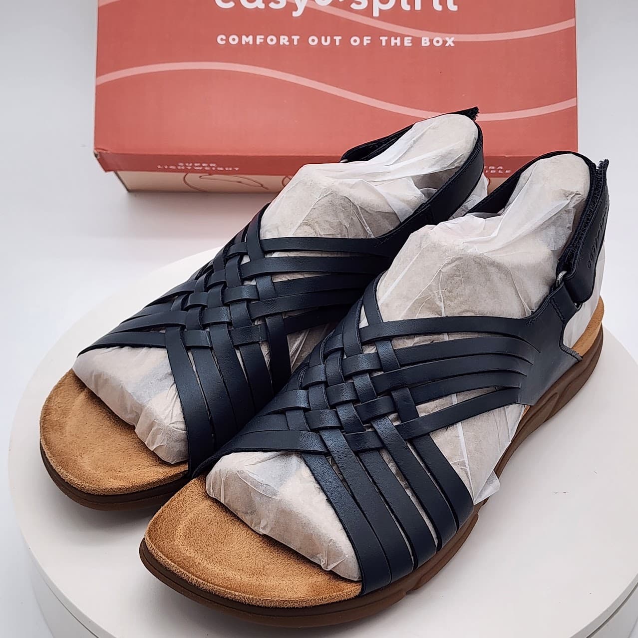 Easy Spirit Mar Dark Blue Woven Slingback Comfort Sandals Women’s Size 11 - Thumbnail 6