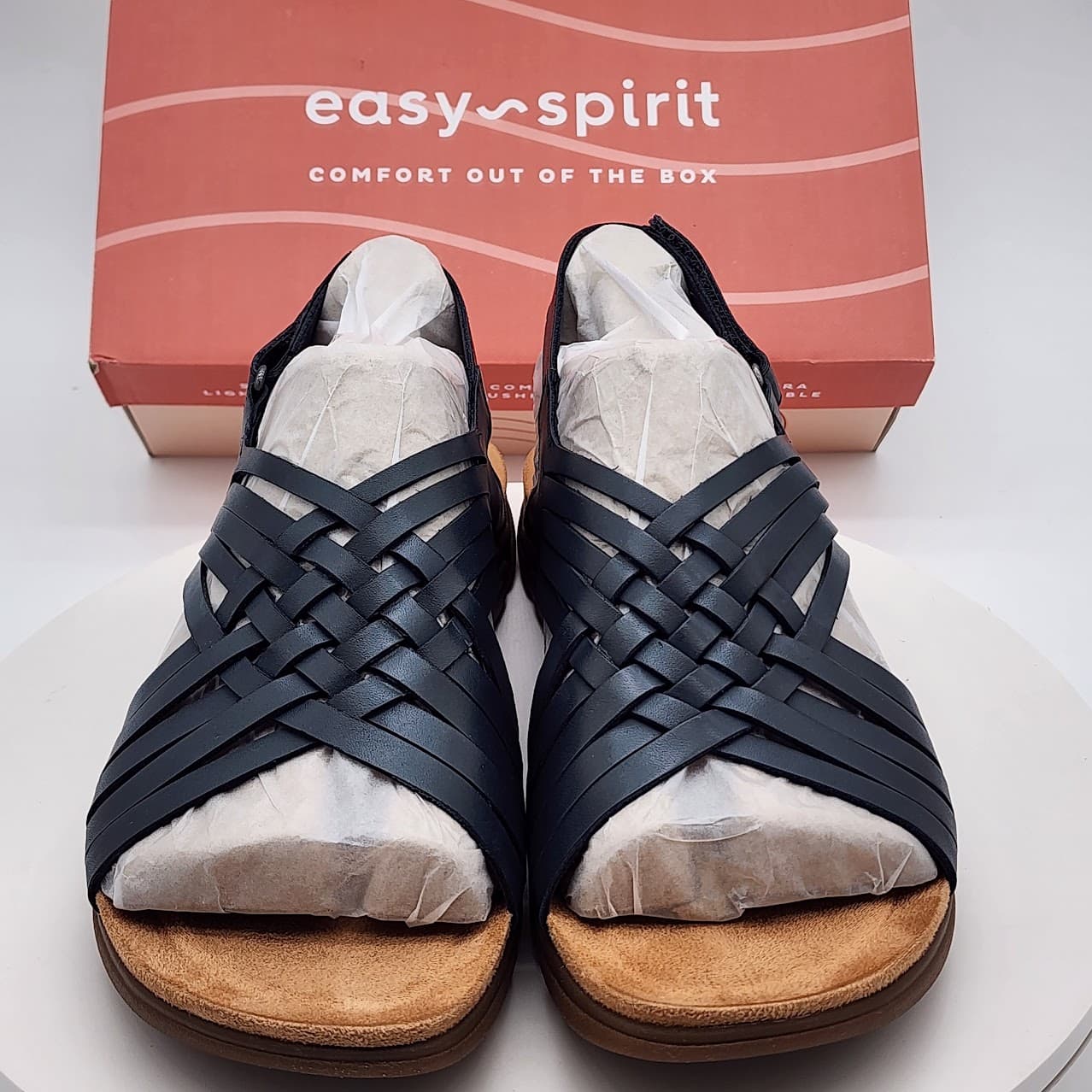 Easy Spirit Mar Dark Blue Woven Slingback Comfort Sandals Women’s Size 11 - Thumbnail 8