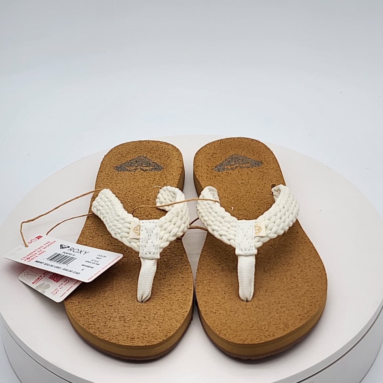 Roxy Porto IV Natural Braided Thong Flip Flop Sandals Women’s Size 8 - Thumbnail 5