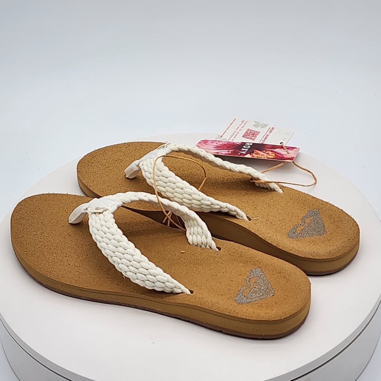 Roxy Porto IV Natural Braided Thong Flip Flop Sandals Women’s Size 8 - Thumbnail 7