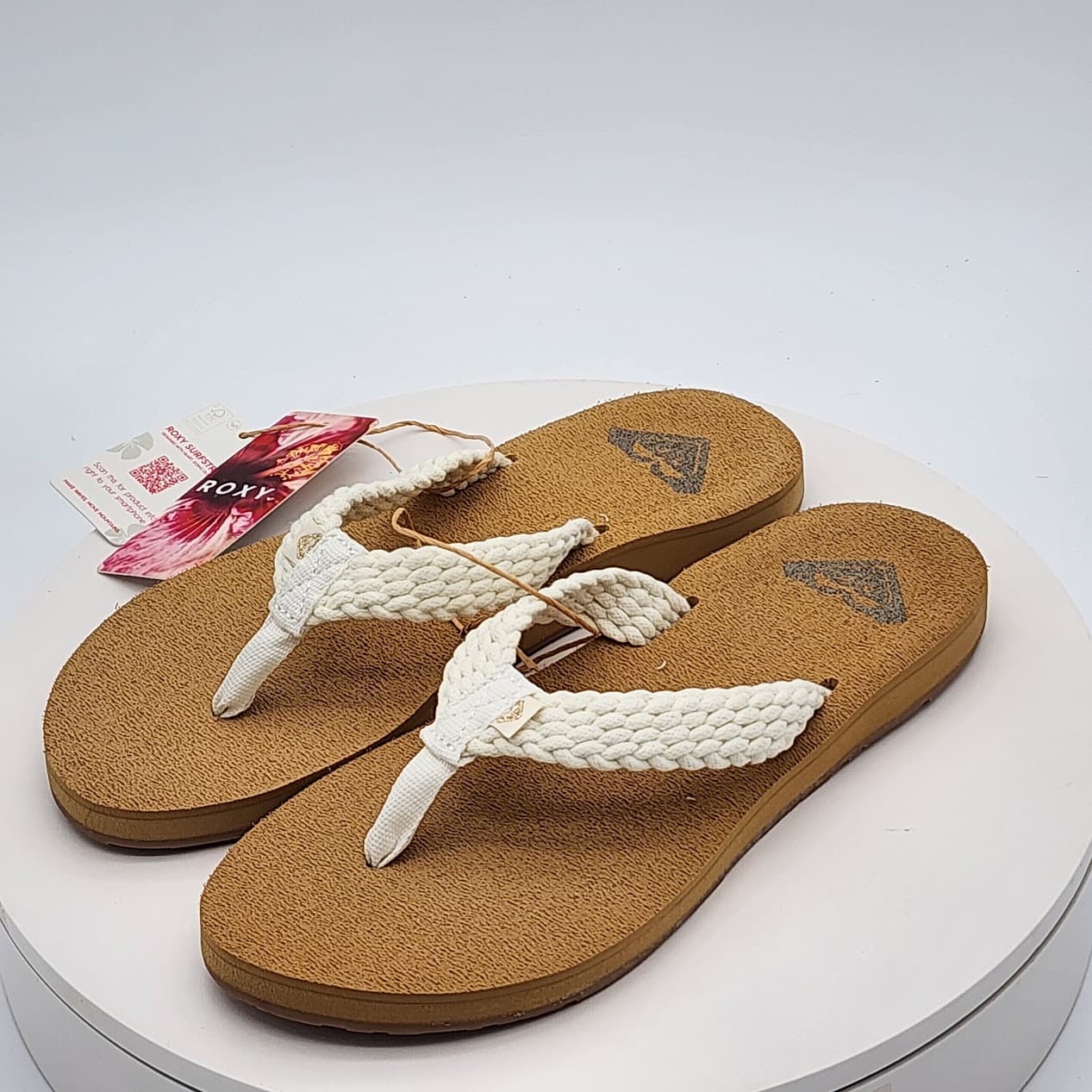Roxy Porto IV Natural Braided Thong Flip Flop Sandals Women’s Size 8 - Thumbnail 8