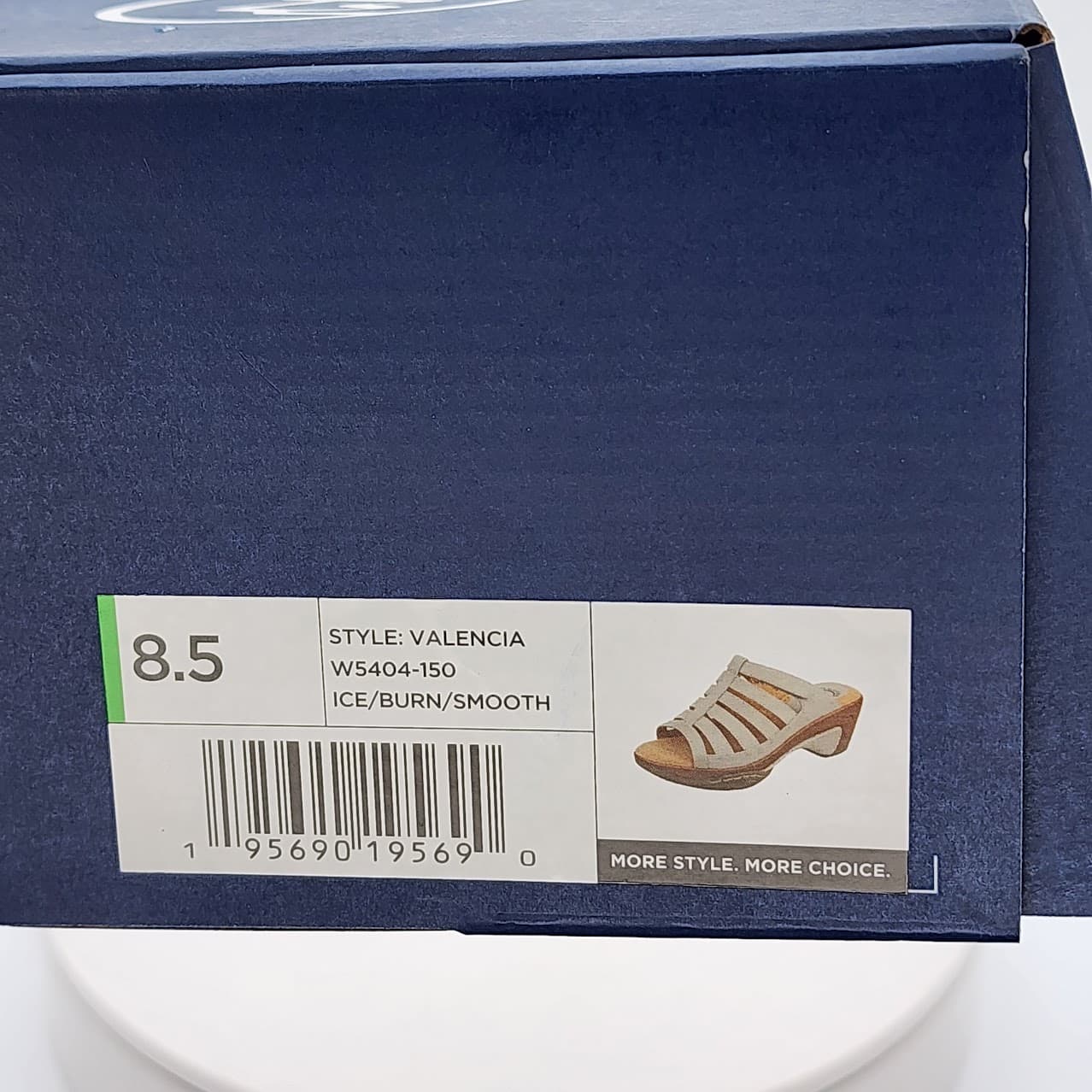 White Mountain Valencia Ice Burnished Strappy Wedge Clog Sandals Size 8.5 - Thumbnail 9