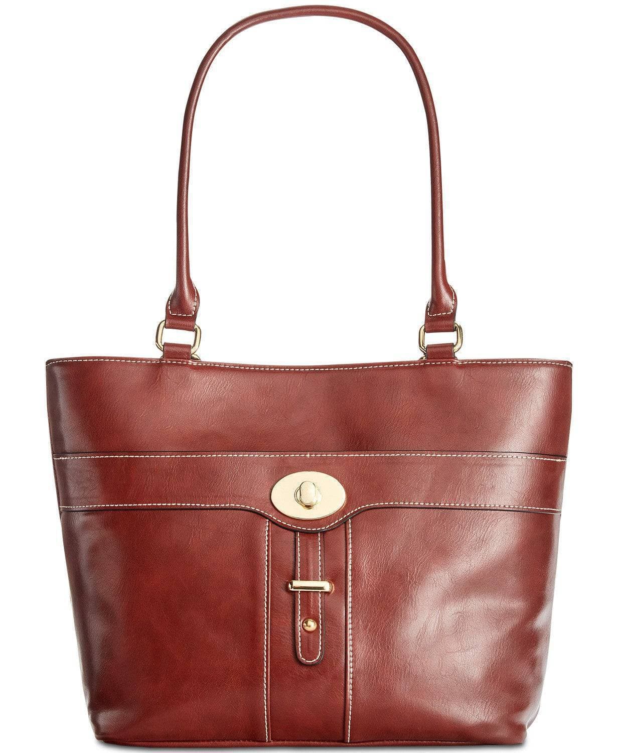 Giani Bernini Turn-Lock Glazed Tote