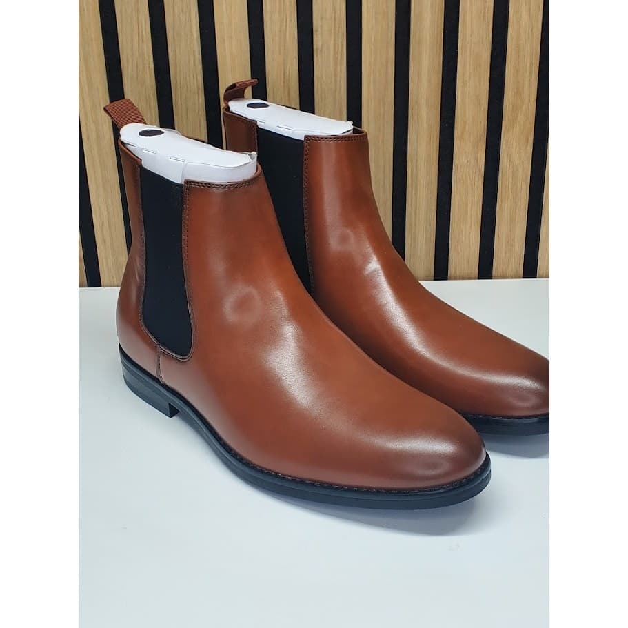 NEW - Alfani Luka 2 Cognac Men’s Chelsea Slip On Ankle Dress Boots - Size 11M