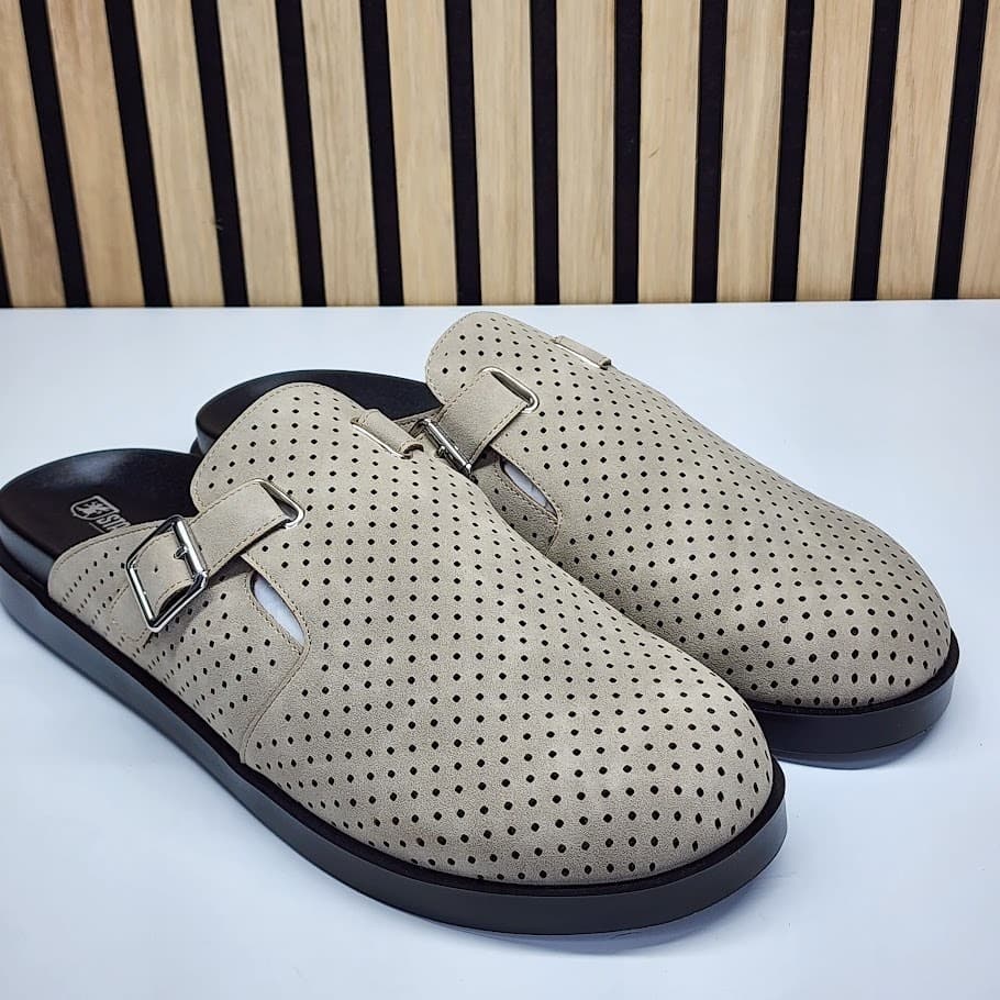 NEW - Stacy Adams Men’s Tan Buckle Slides Casual Slip On Mule Shoes - Size 13 M