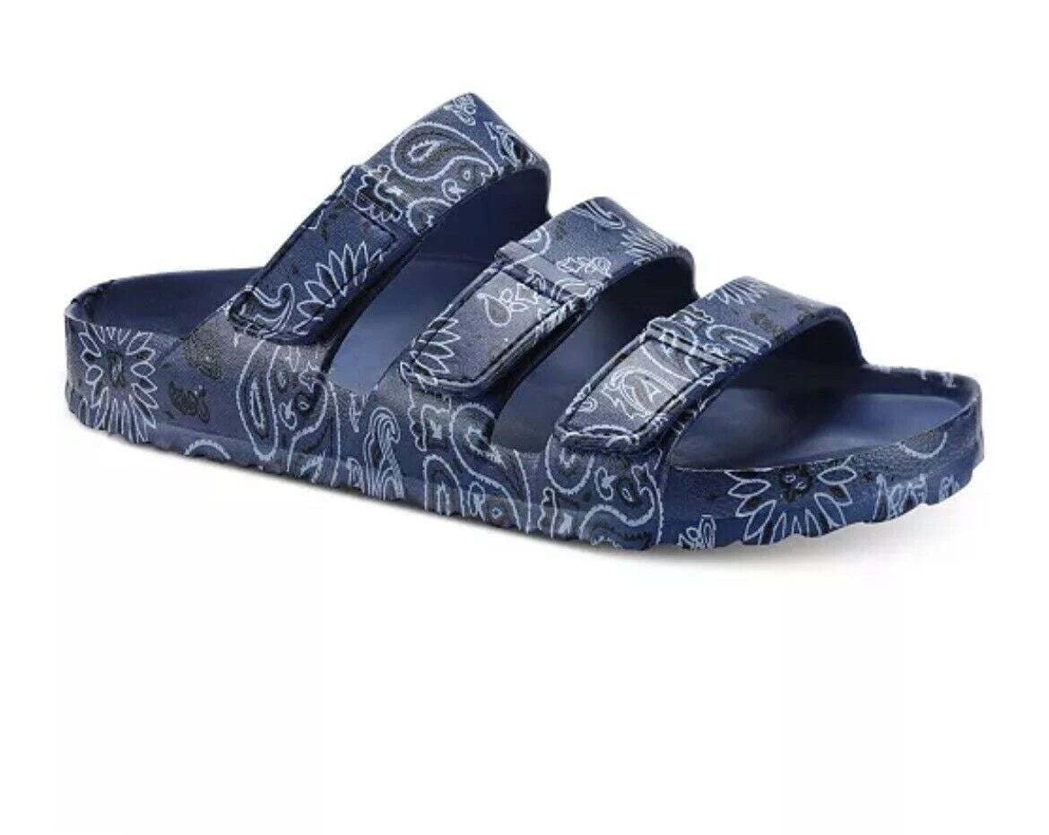 Sun Stone Mens Bowie Sandal Blue Bandana - Size 9