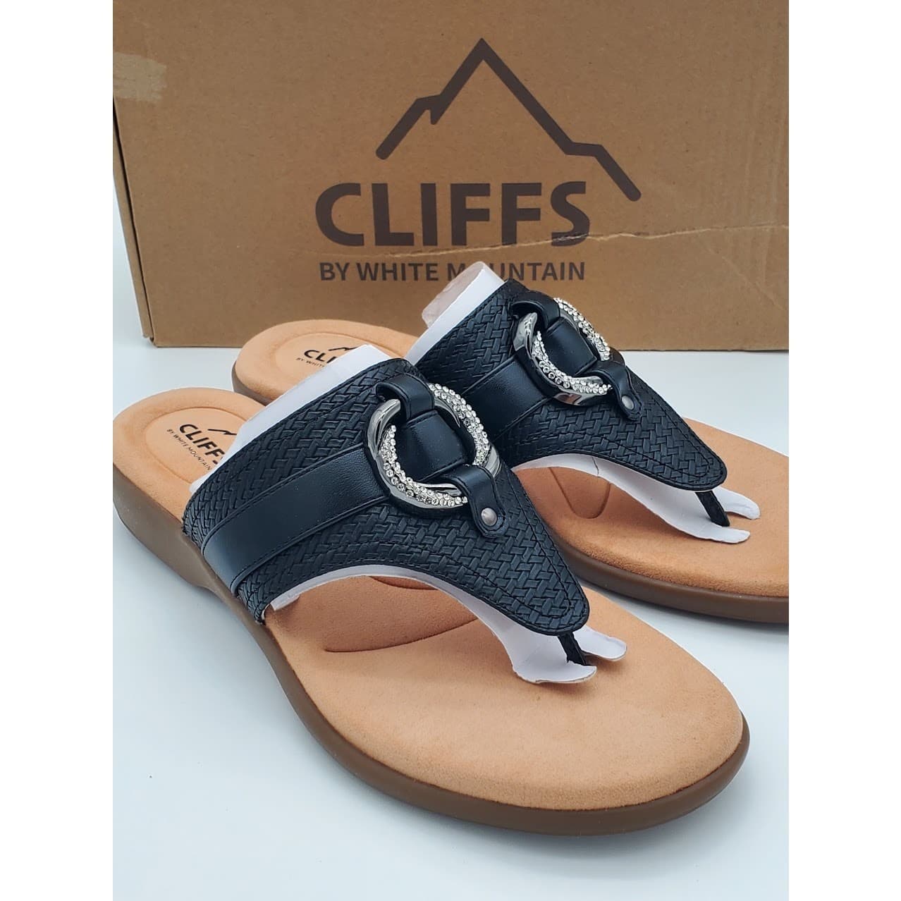 NEW - Cliffs Benedict Women’s Thong Comfort Sandals Casual Wedges - Size 9.5