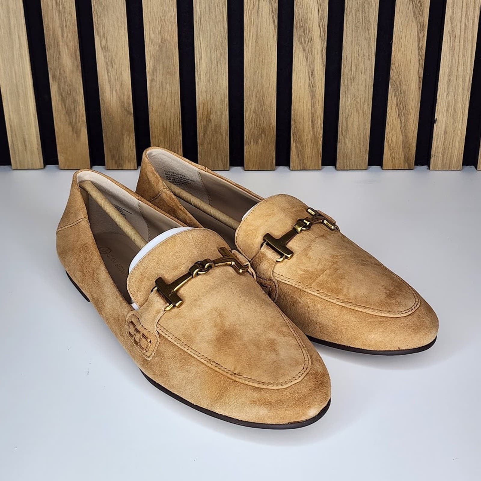 Giani Bernini Beckhamm Tailored Loafers – Women’s Suede Slip‑Ons - Size 8 M