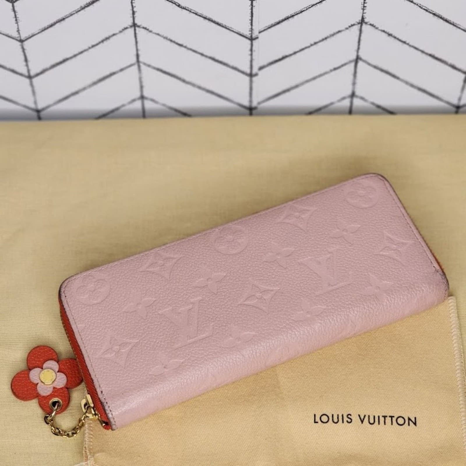 Louis Vuitton Monogram Empreinte Portefeuille Clemence Zippy Wallet