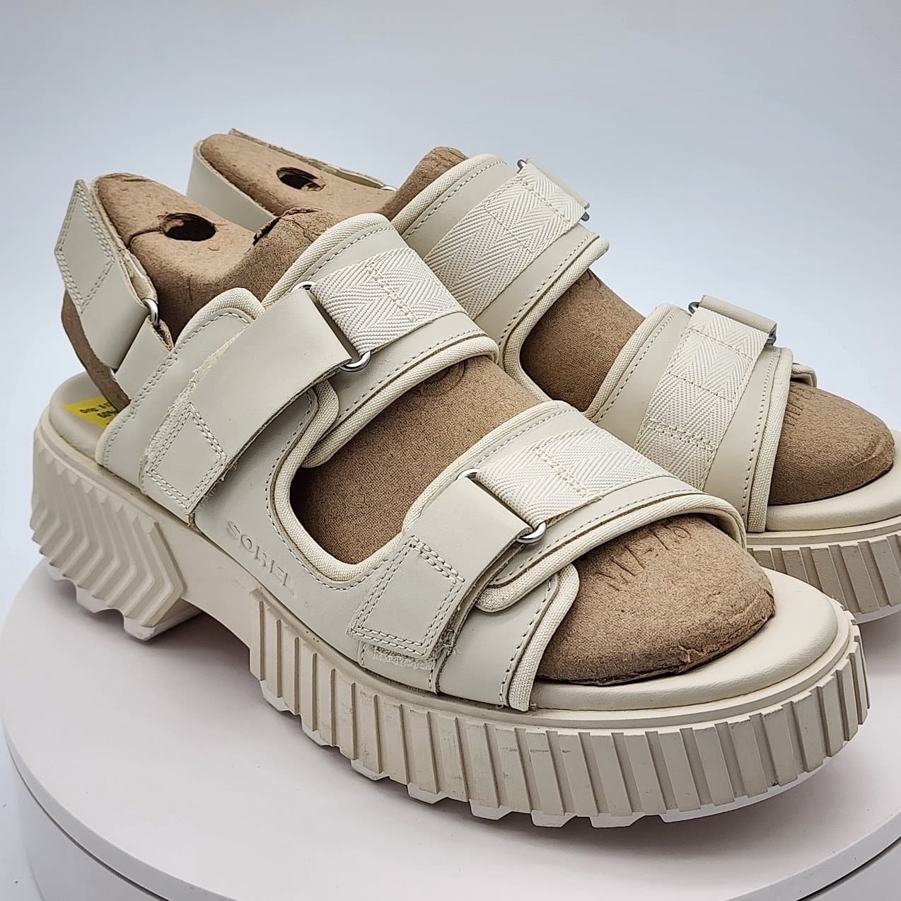 NEW Sorel ONA Ave Multistrap Sandals Beige Womens Size 11 Sport Platform Sandals