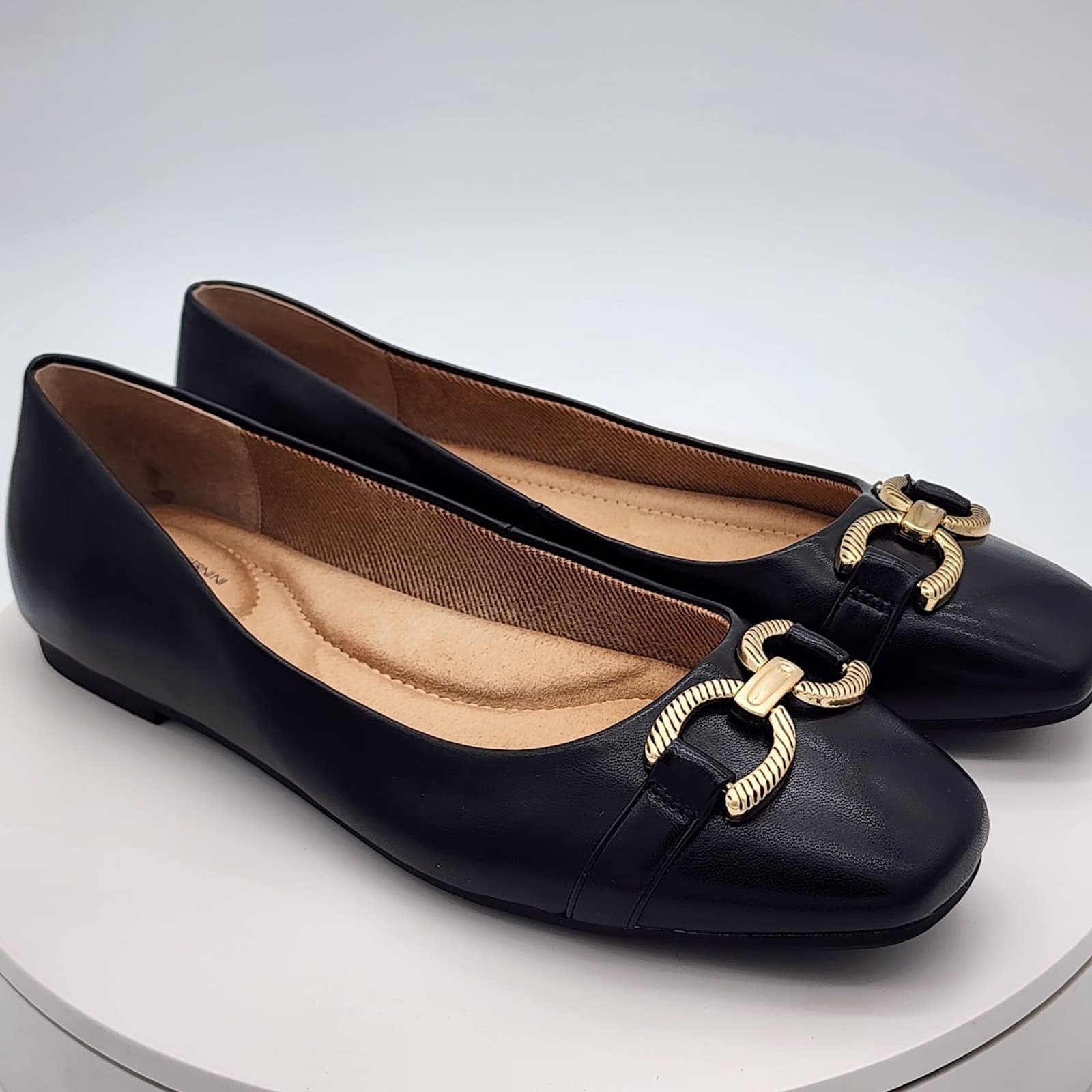 New Giani Bernini BrookeEP Black Memory Foam Ballet Flats Women's Size 9.5 M